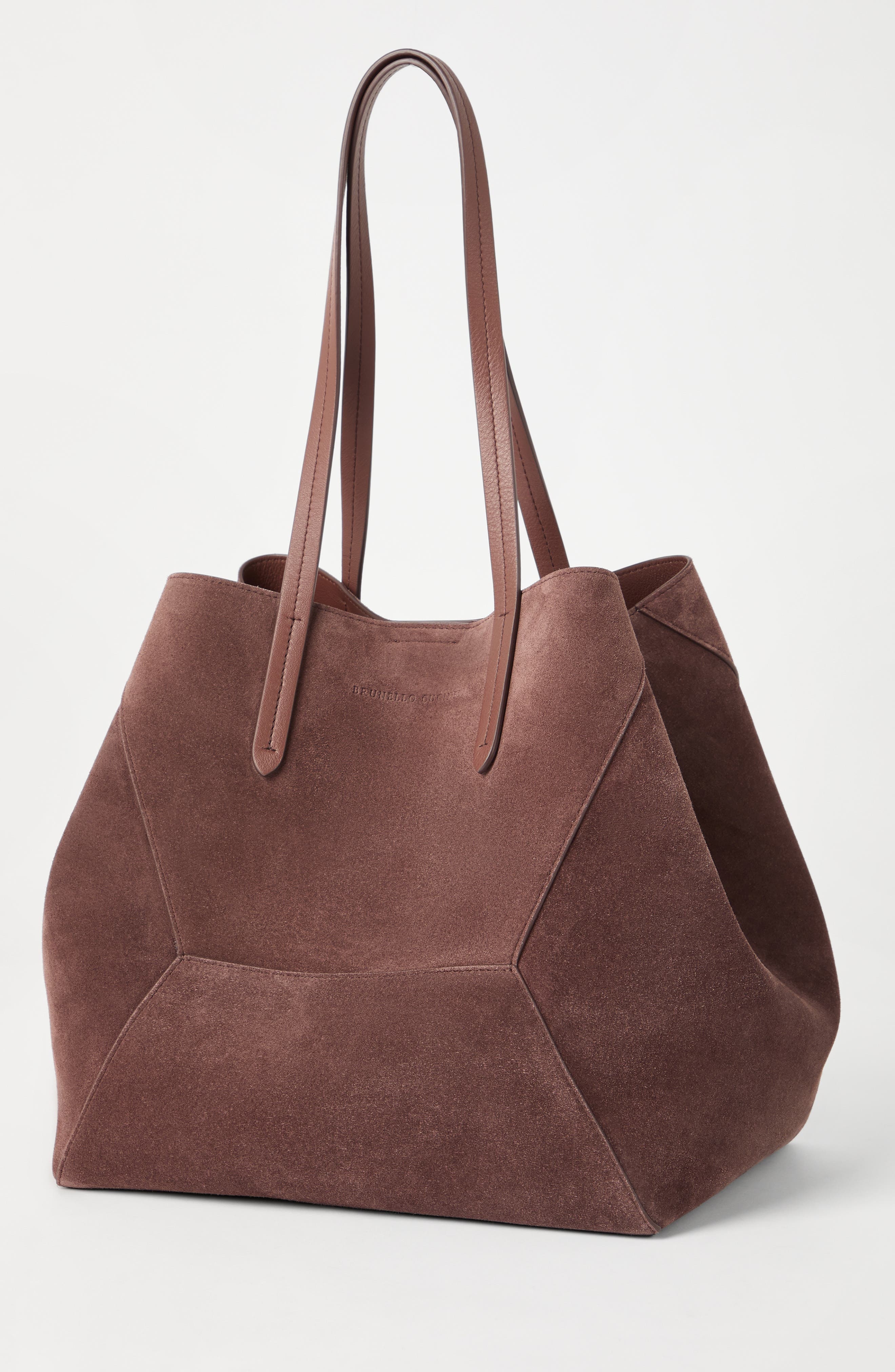 Brunello Cucinelli Suede BC Duo bag in Burgundy at Nordstrom - 4