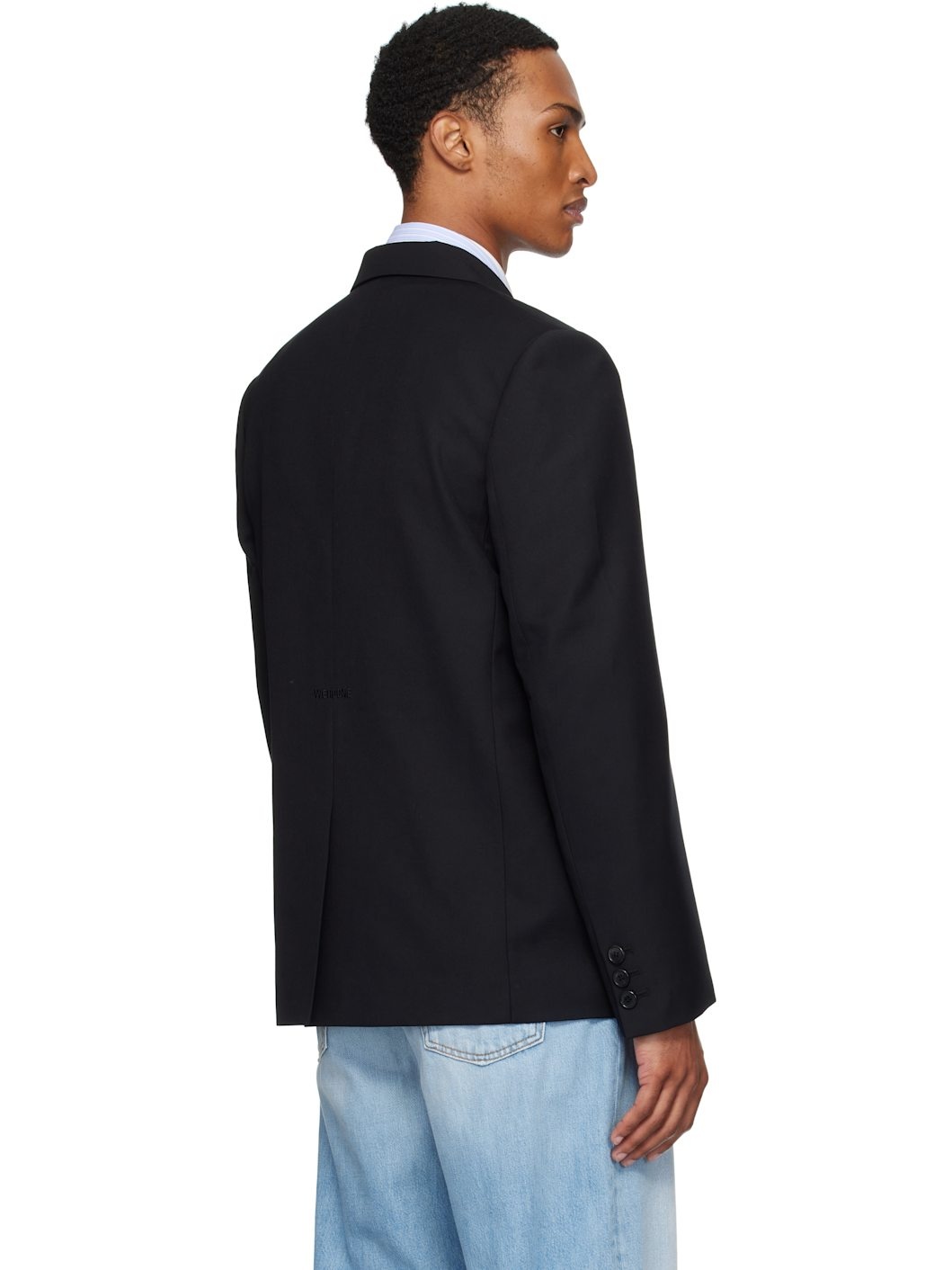 Black Button Blazer - 3