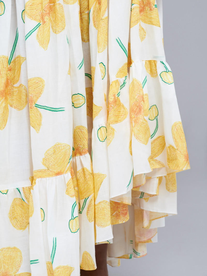 ORCHIDS PRINT RAMIÈ SKIRT 4