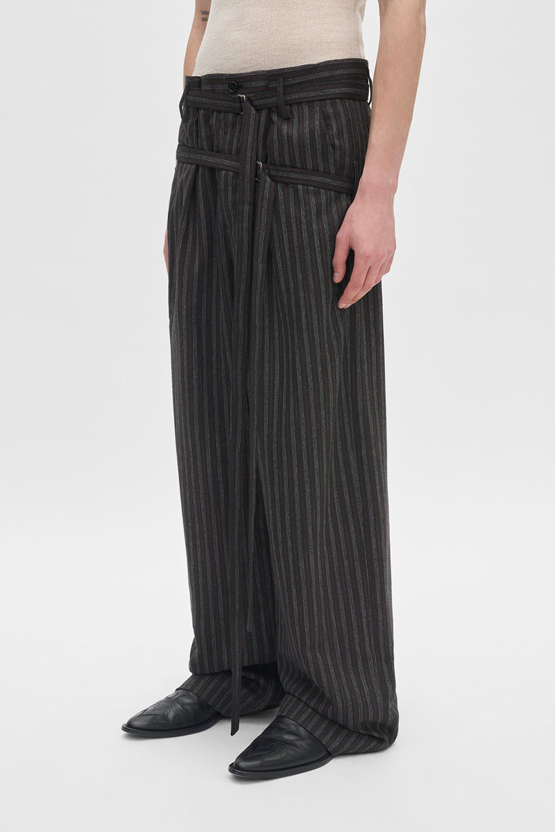Ann Demeulemeester Woubrecht High Comfort Double Belted Trousers outlook
