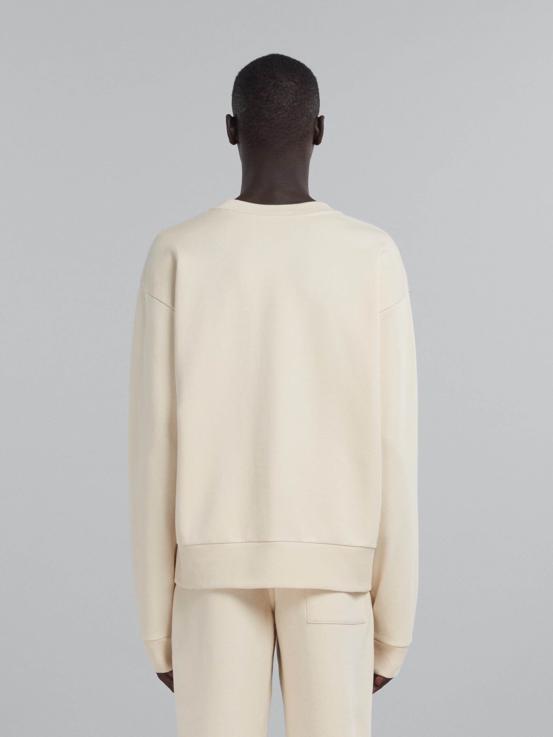 WHITE BIO COTTON SWEATSHIRT - 3