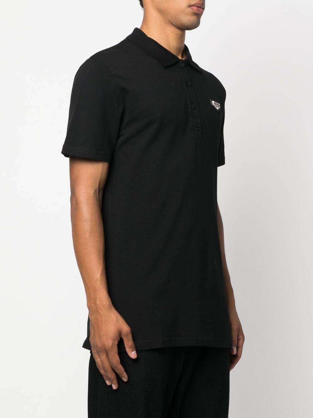 logo-plaque polo shirt - 3