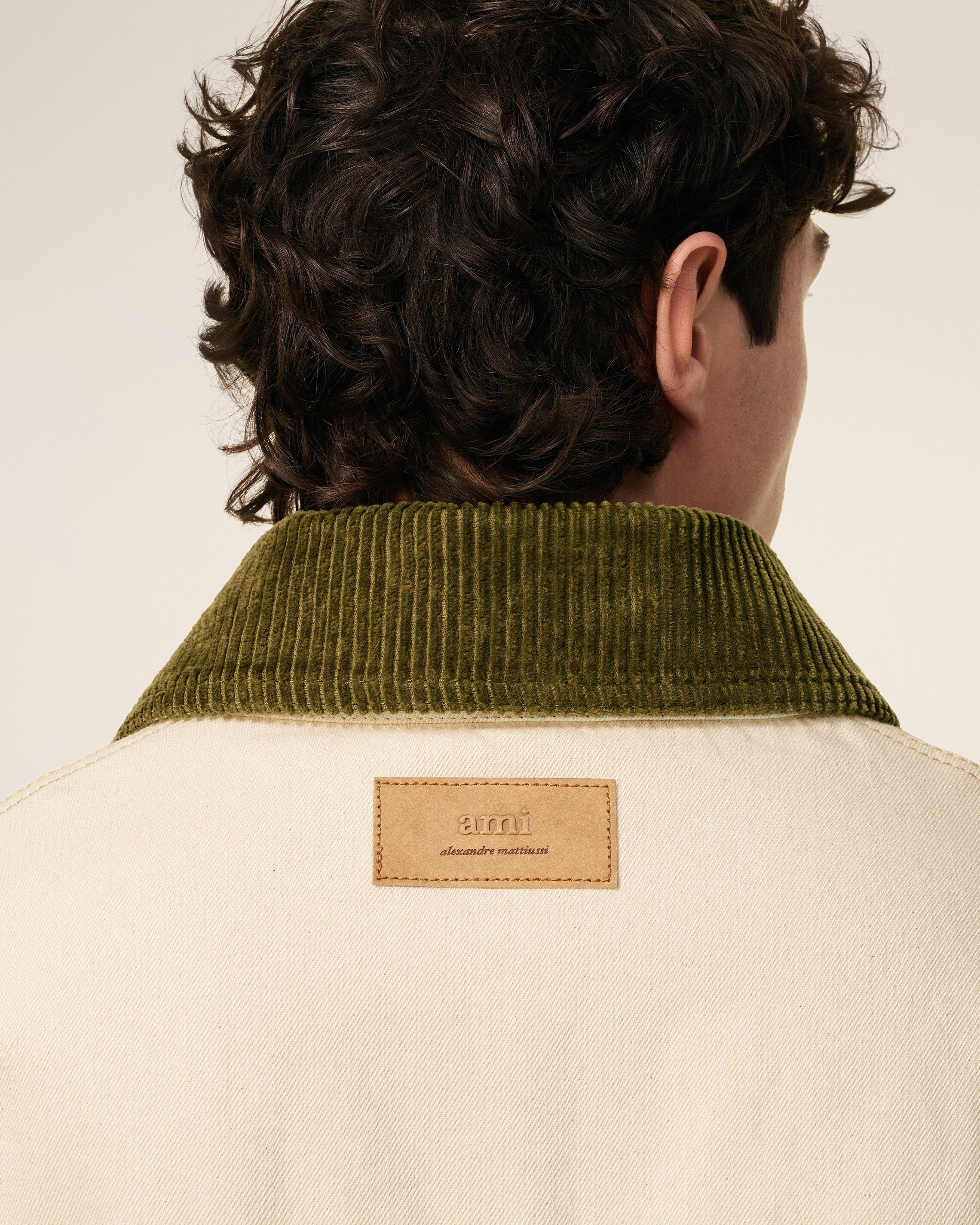 WHITE COTTON PADDED WORKER JACKET - 10