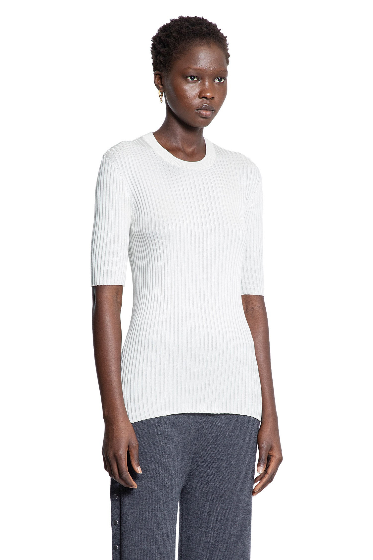 Silk-Ribbed-Knit-Top - 2