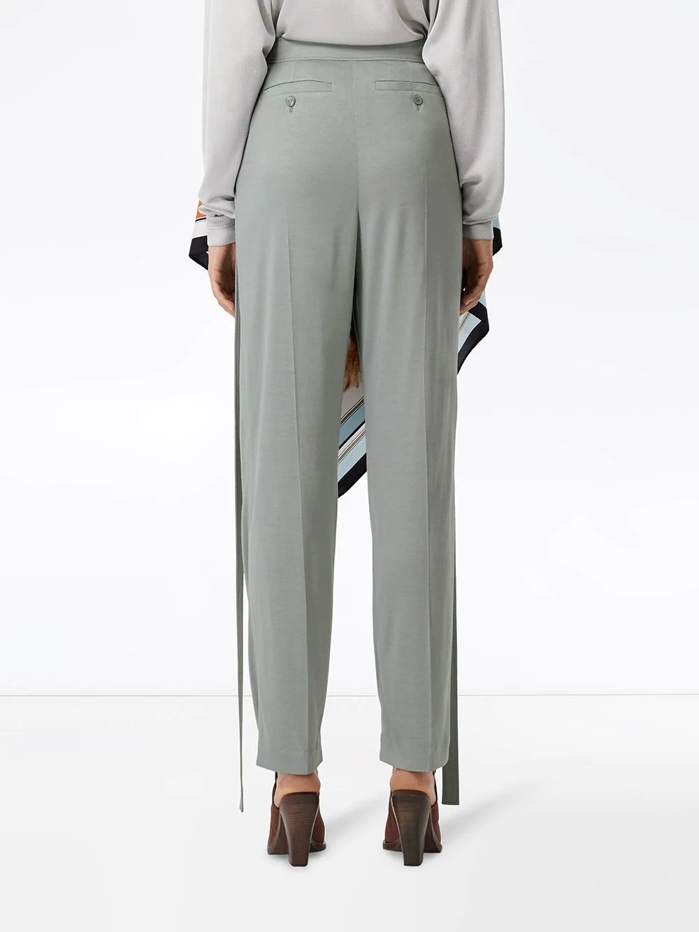 high-waisted tailored trousers - 4