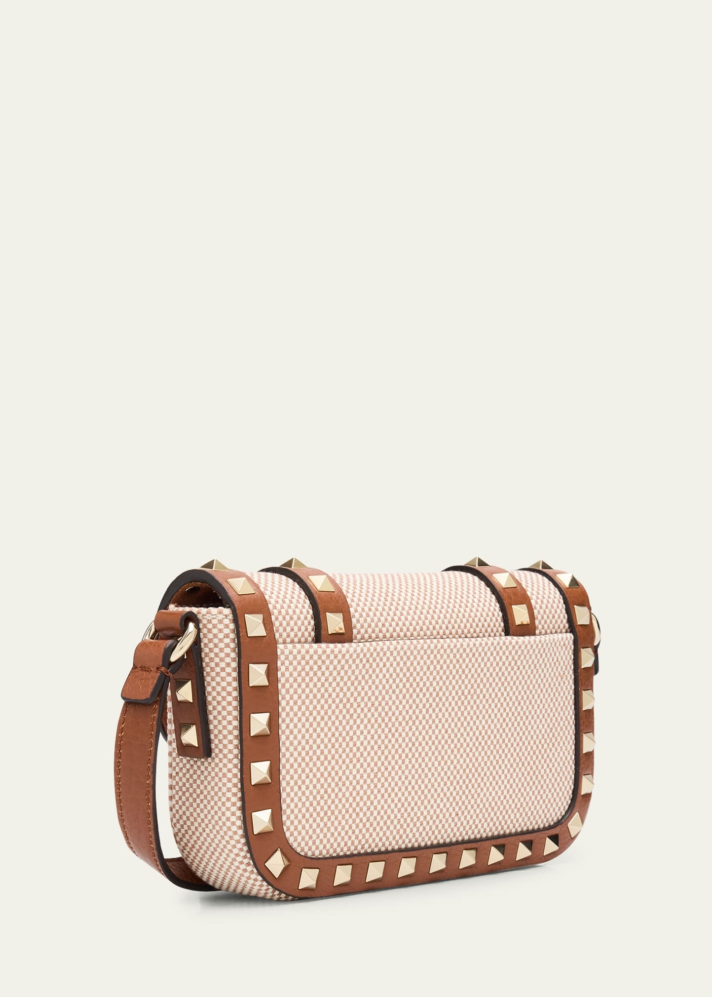 Rockstuds Buckle Flap Canvas Crossbody Bag - 3