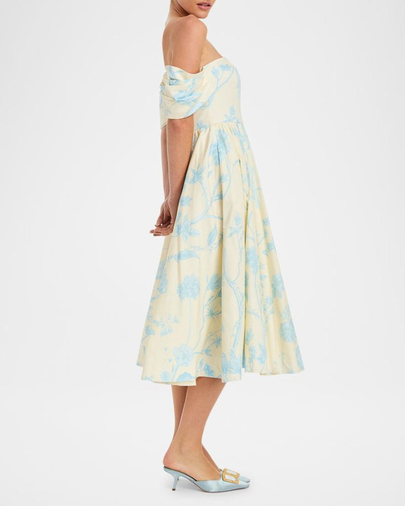 Odette Off-Shoulder Cotton Midi Dress 4