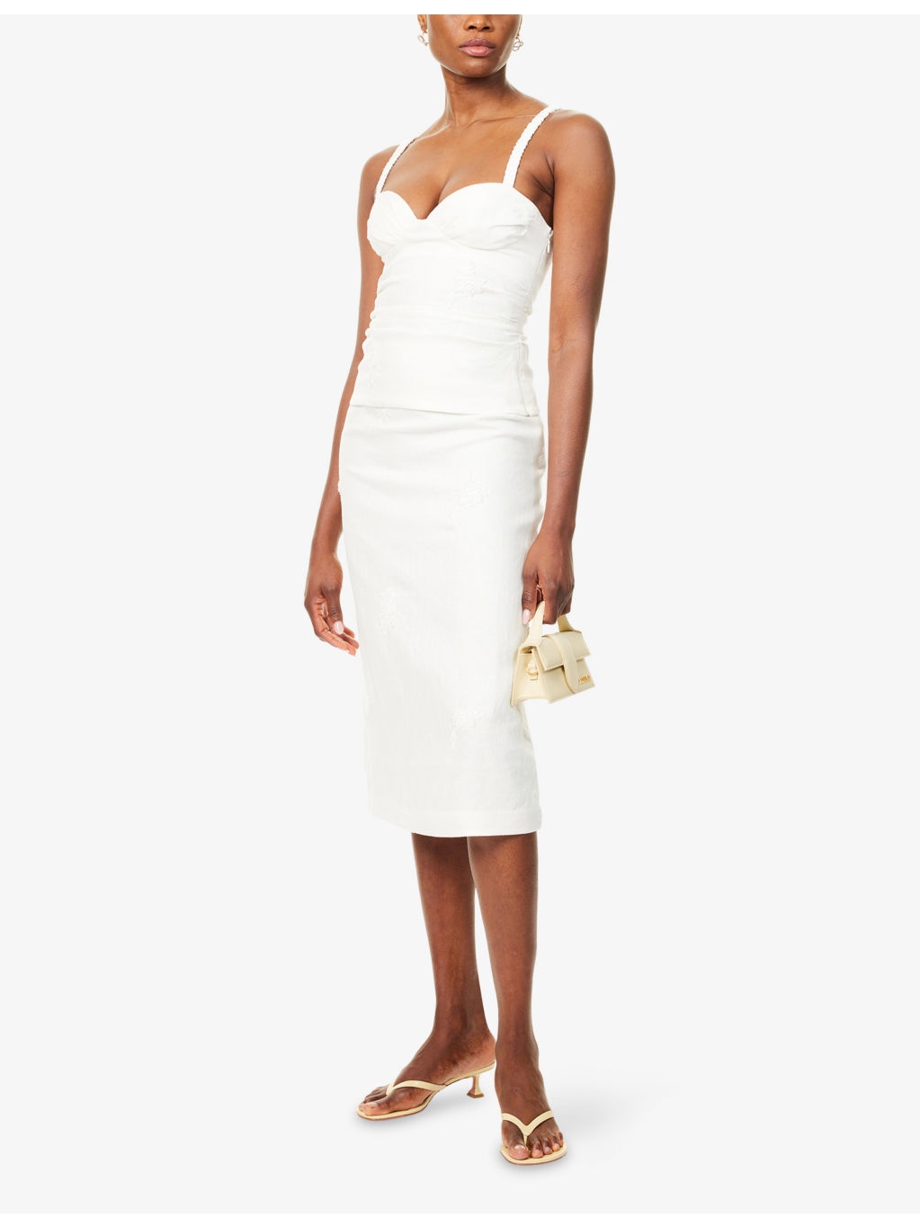 Alessandra Embroidered Linen Top - 2