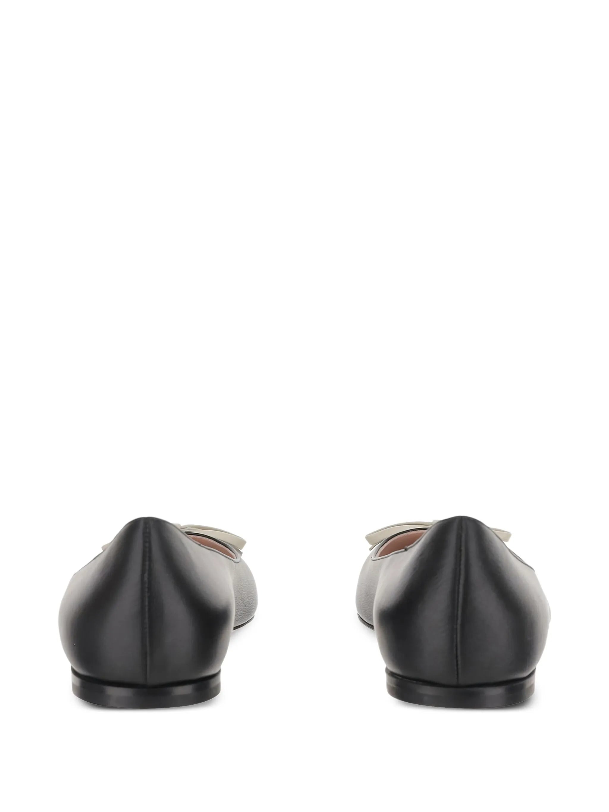 contrast-bow ballet flats - 3