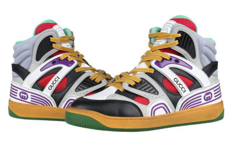 (WMNS) Gucci Basket High 'Black White Purple' 661312-2SH90-1072 - 3