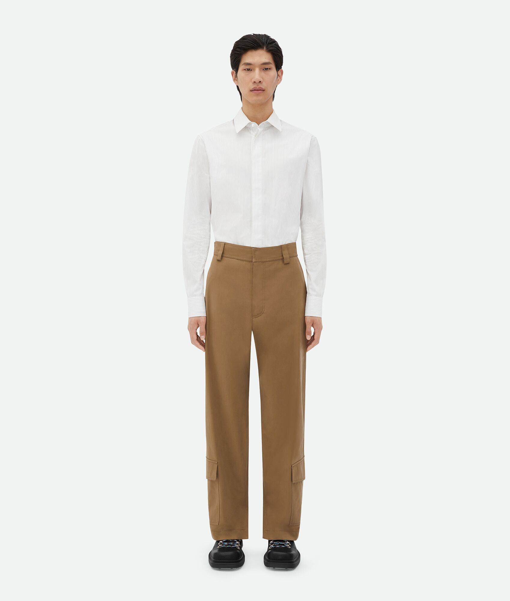 Cotton Gabardine Cargo Trousers - 1