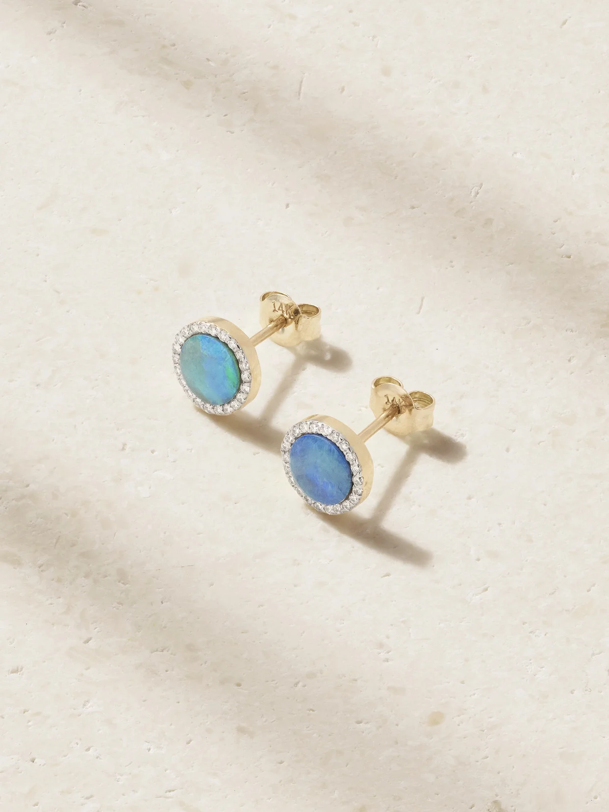 14-karat Gold, Opal And Diamond Earrings - 1