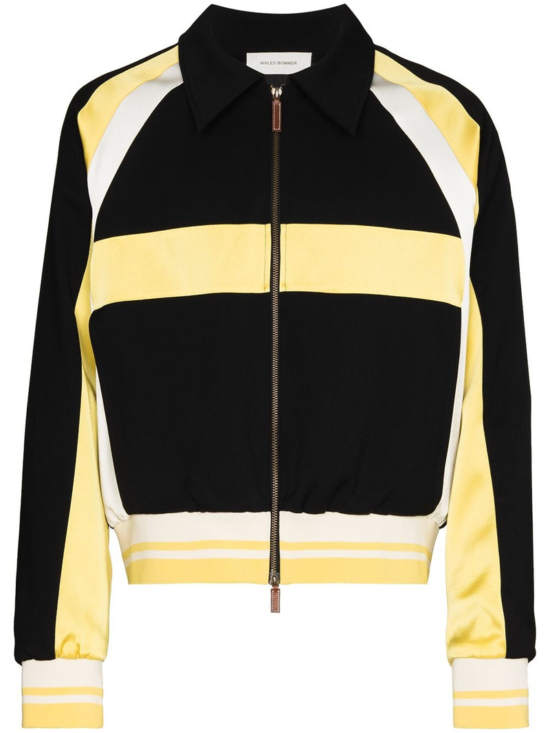 Isaacs panelled bomber jacket 1