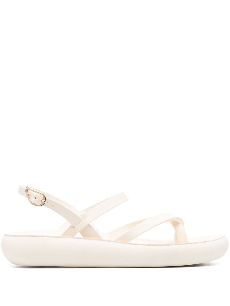 crossover-strap leather sandals 1