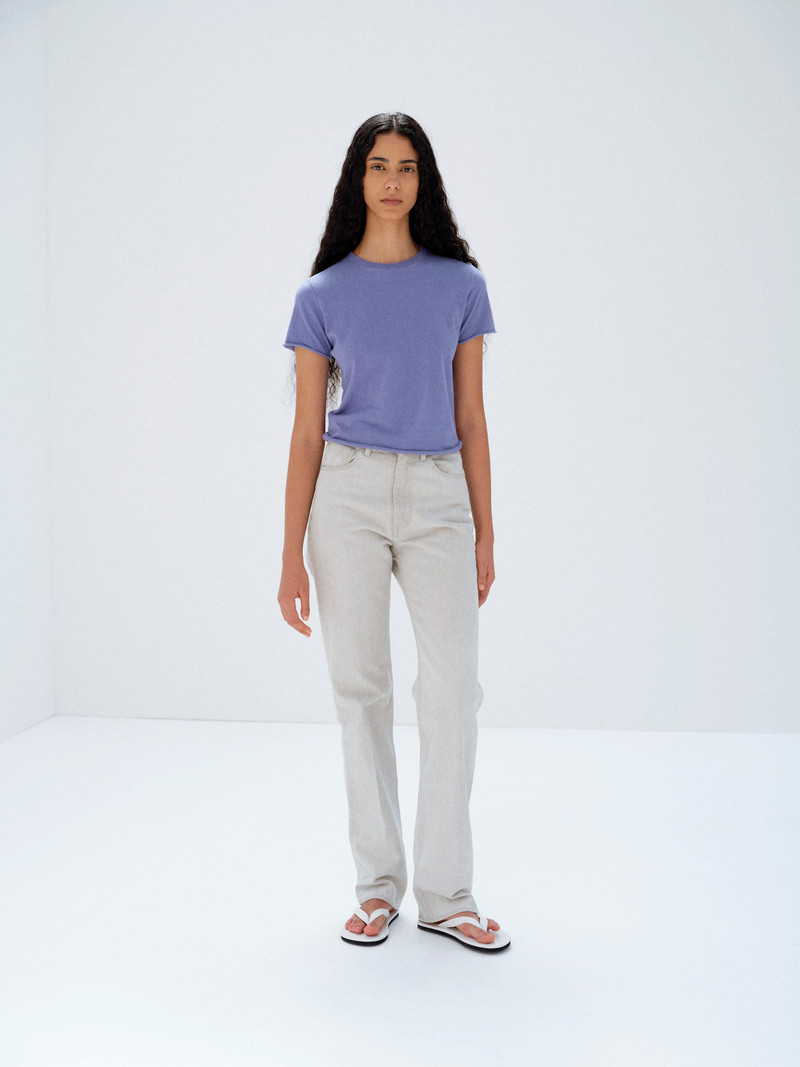 AURALEE BRUSHED ORGANIC COTTON JERSEY TEE outlook