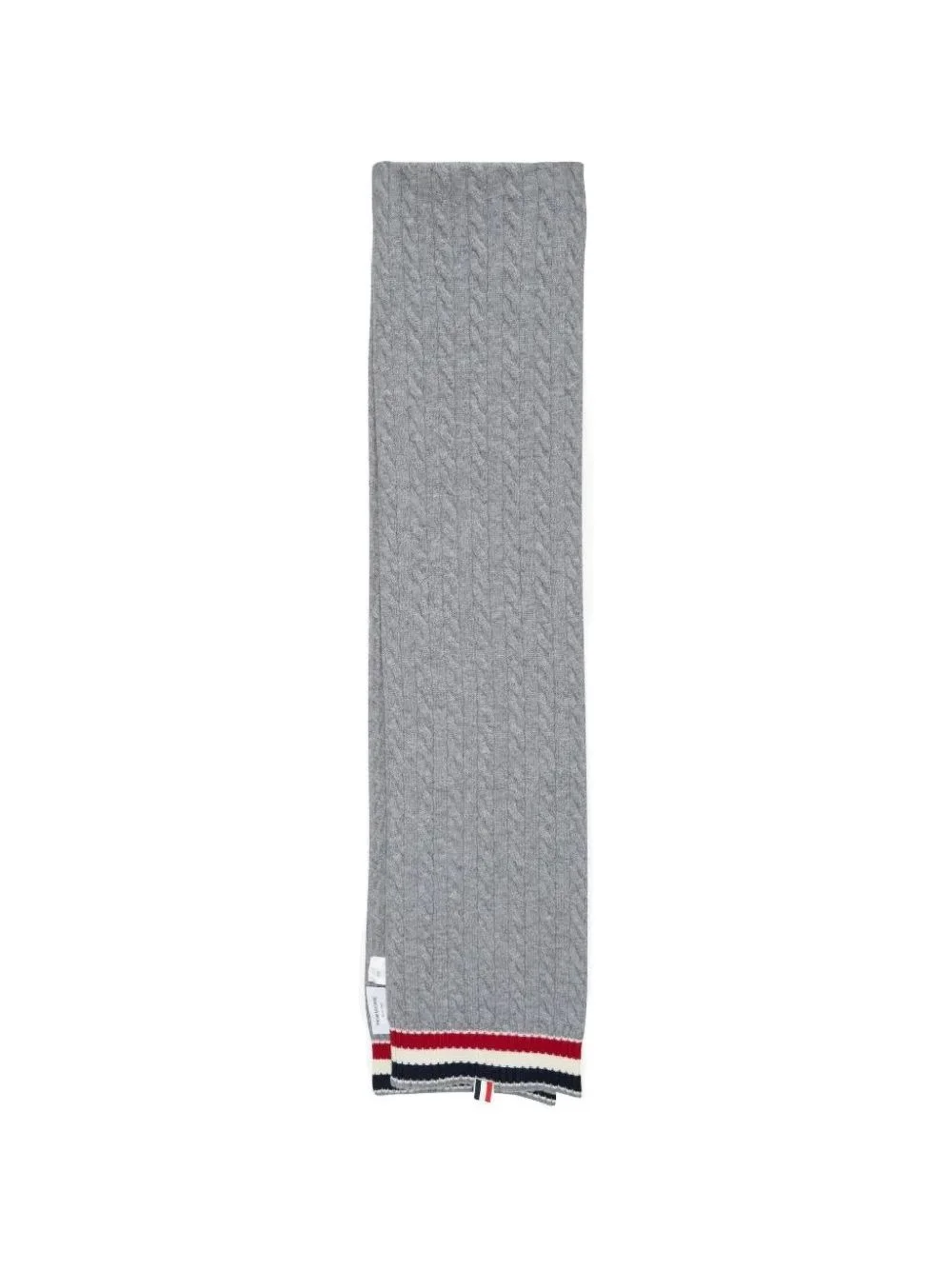 cable-knit ribbed scarf - 1