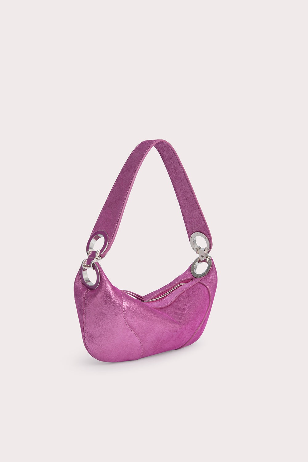Mini Amira Fuchsia Jeans Lame Leather - 2