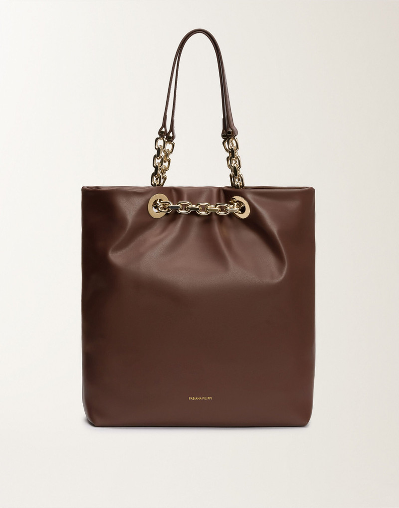 Nappa leather eyelet shopper 1