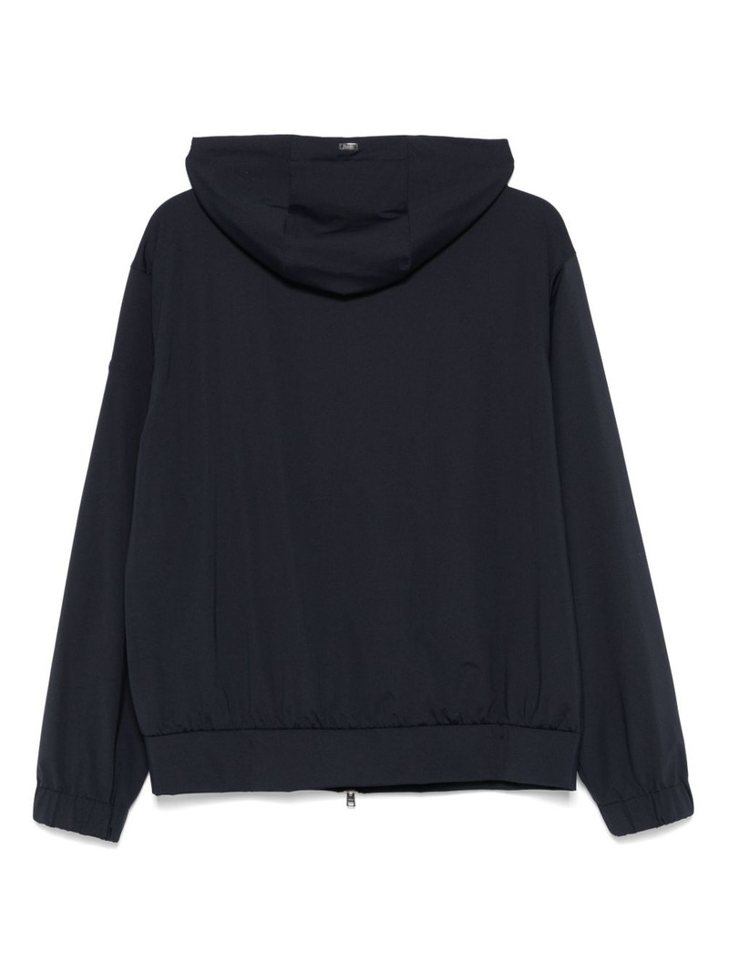 Herno logo-patch hoodie outlook