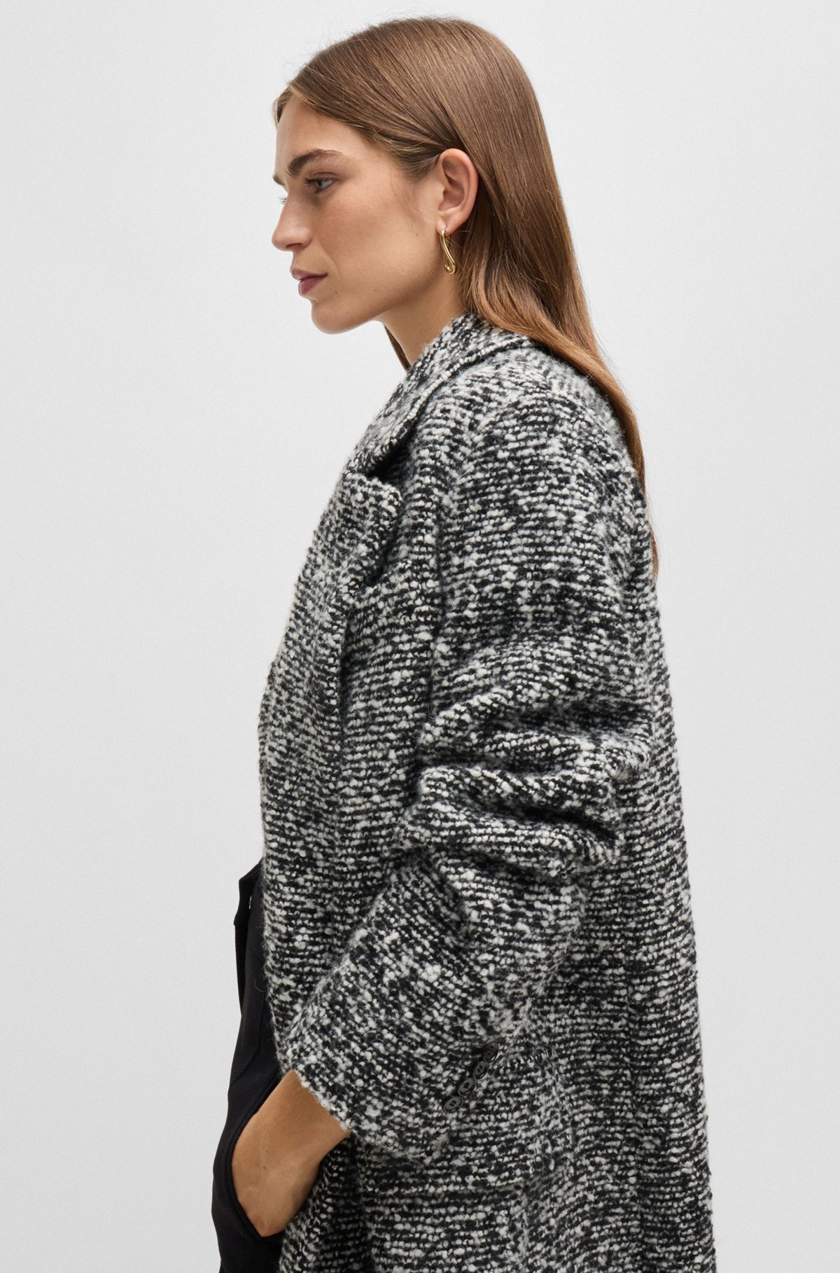 OVERSIZE-FIT COAT IN BOUCLÉ TWEED - 6