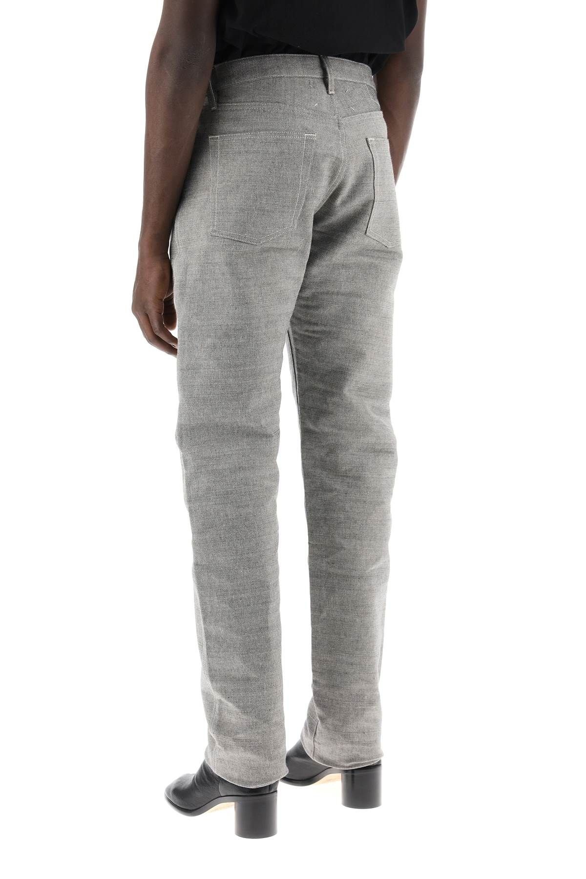 FIVE-POCKET TROUSERS IN MÉLANGE EFFECT CANVAS - 9