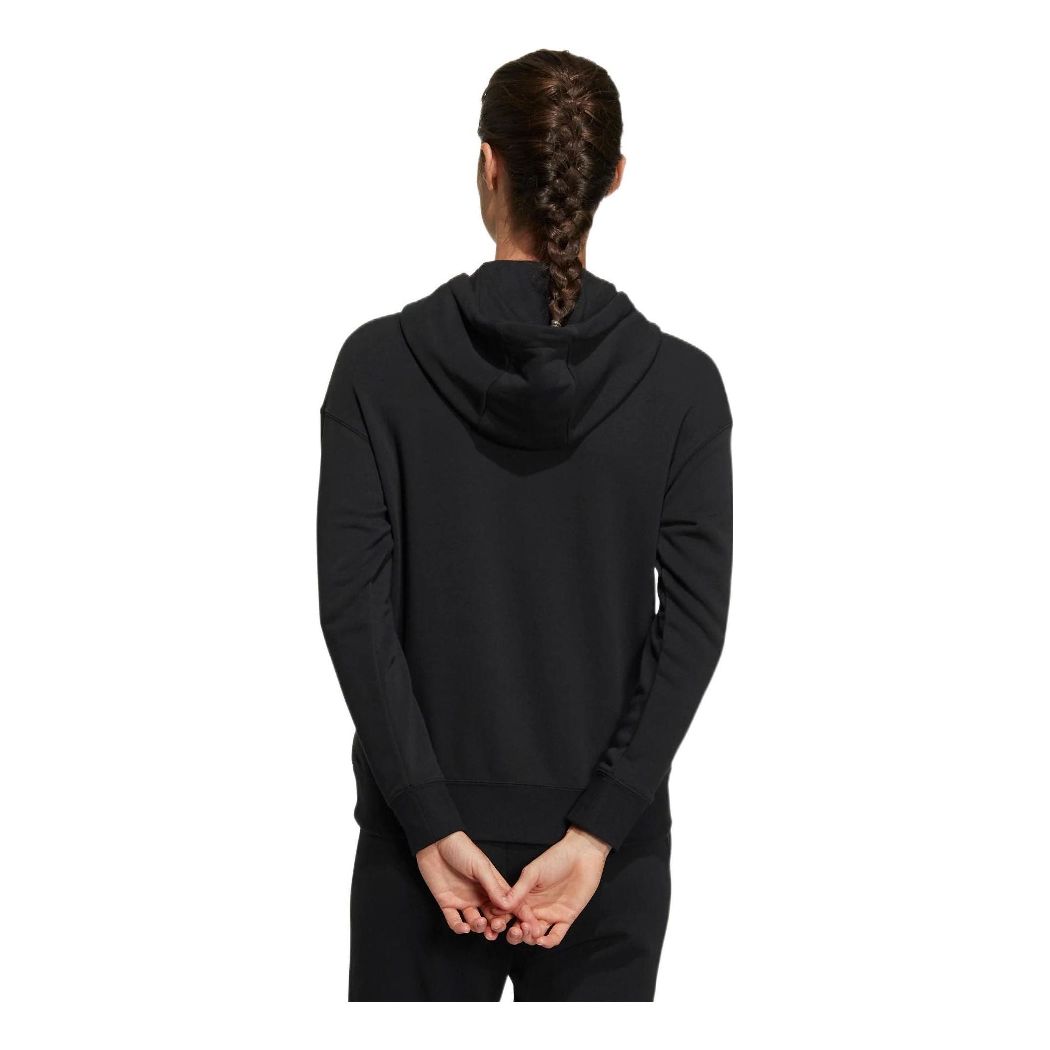 (WMNS) adidas Ust Hoodie 'Black White' HM5278 - 3