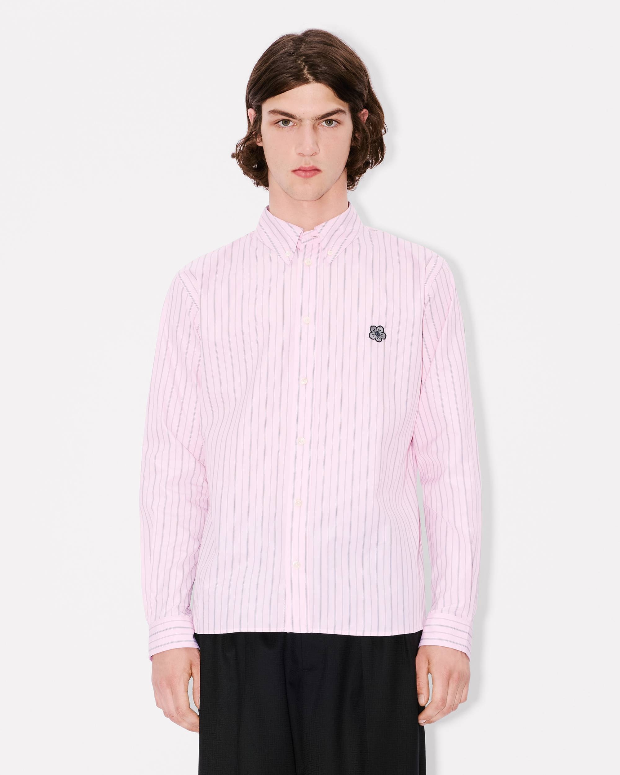 'Boke Flower' embroidered casual shirt in cotton poplin - 3