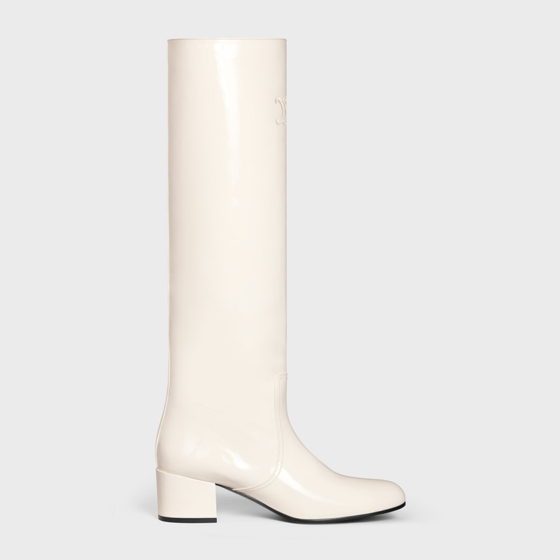 LES BOTTES CELINE TRIOMPHE HIGH BOOT in PATENT CALFSKIN 1