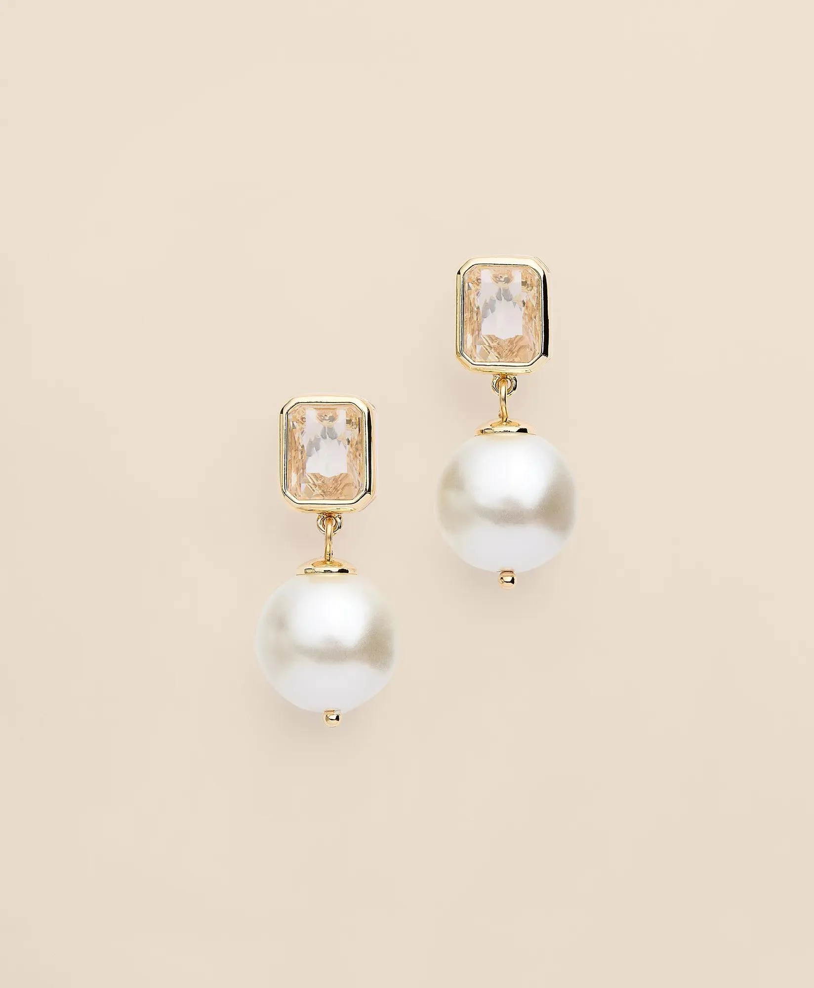 Faux Pearl Drop Earrings - 1