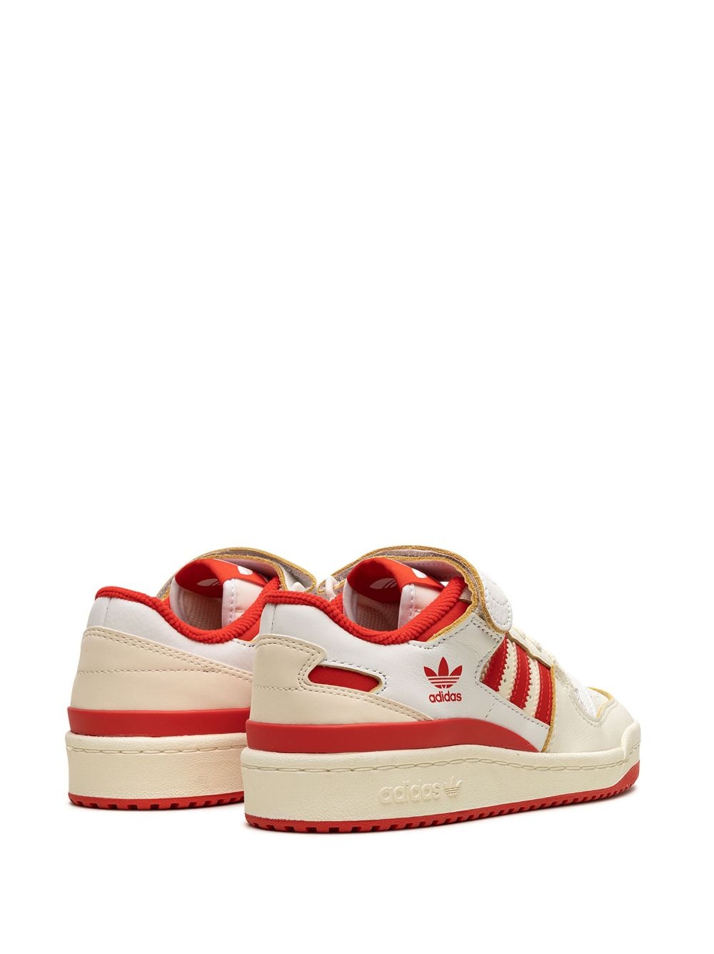 side-stripe leather sneakers - 3