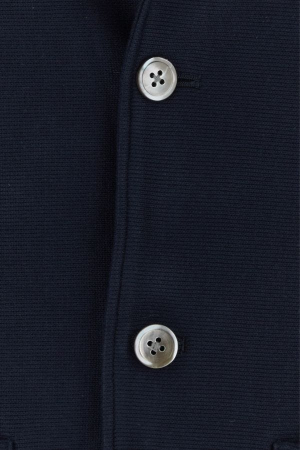 Navy blue cotton blazer - 3