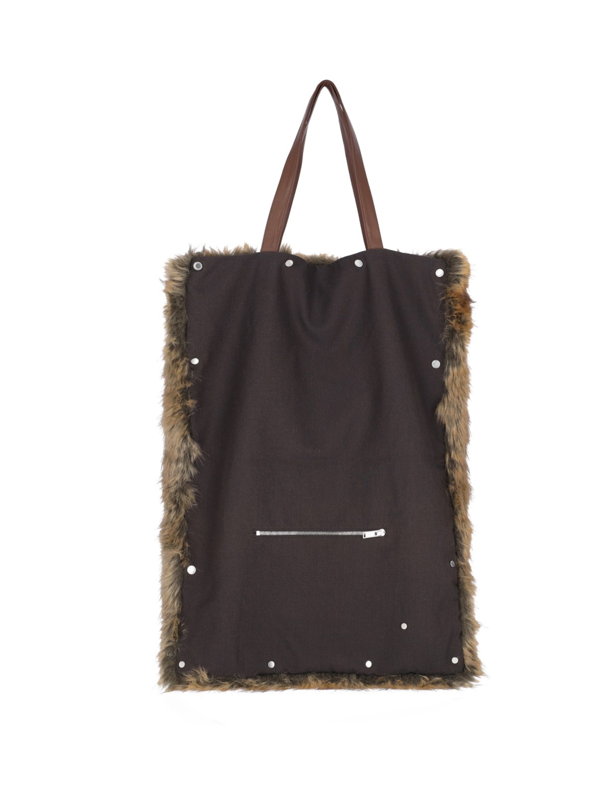 FAUX FUR TOTE BAG - 5