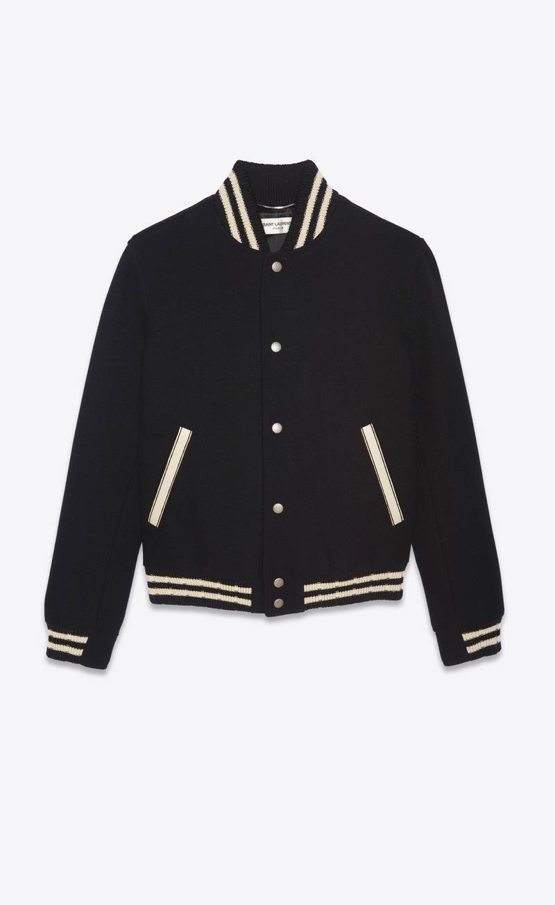 saint laurent teddy jacket in wool 1