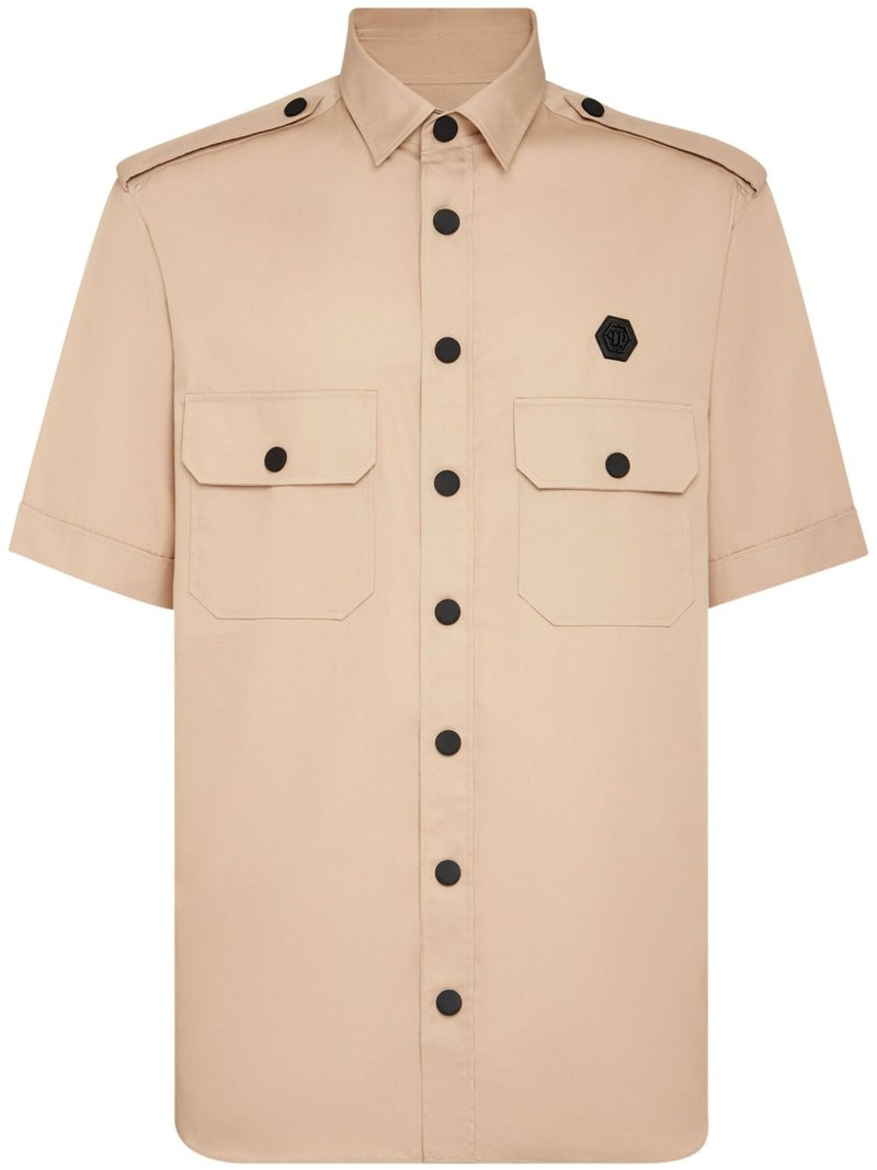 Plein Gothic cotton military shirt 1