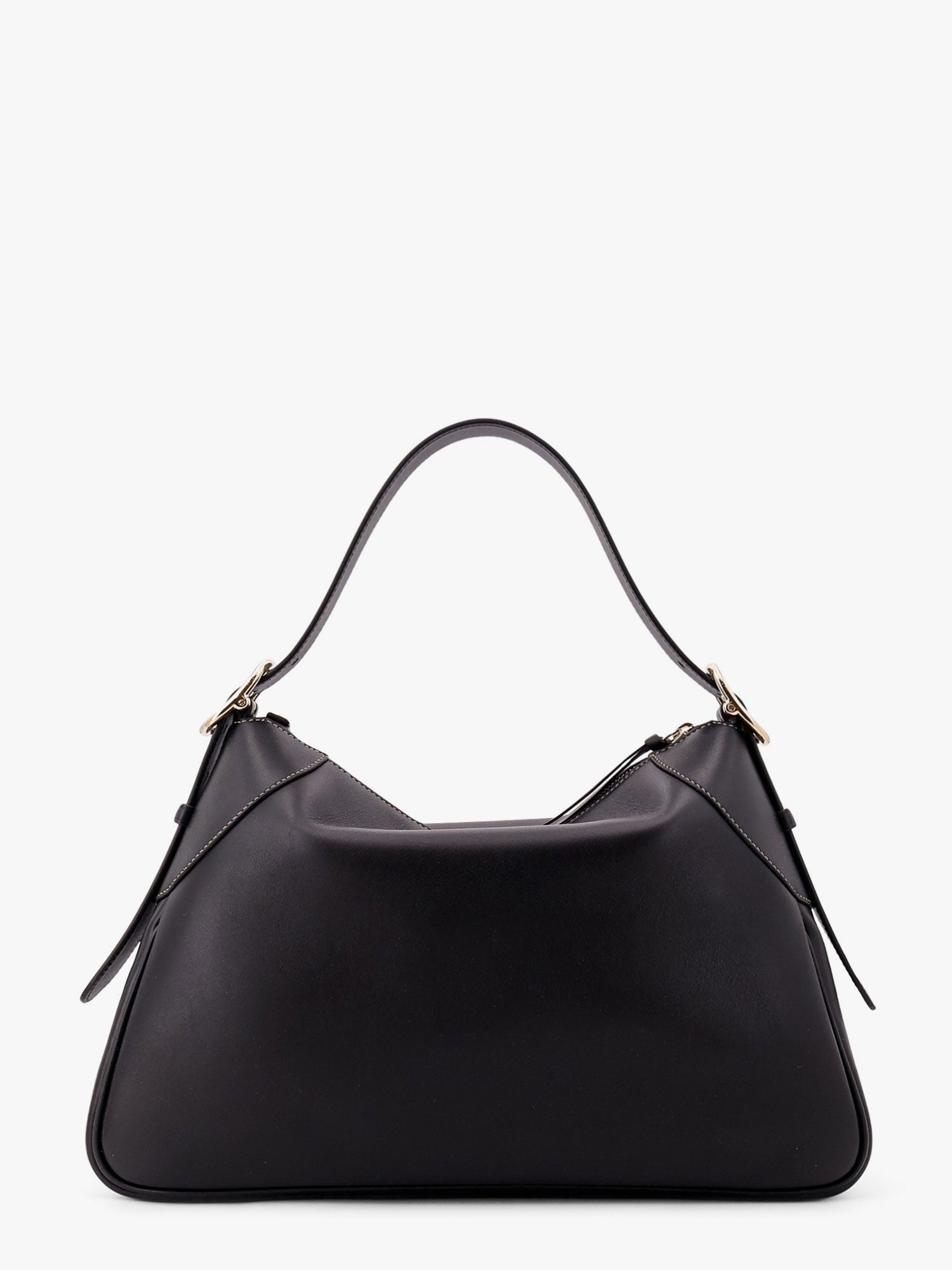 ハンドバッグ GG Emblem leather shoulder bag with frontal logo Gucci - GG Emblem leather shoulder bag black - The Corner