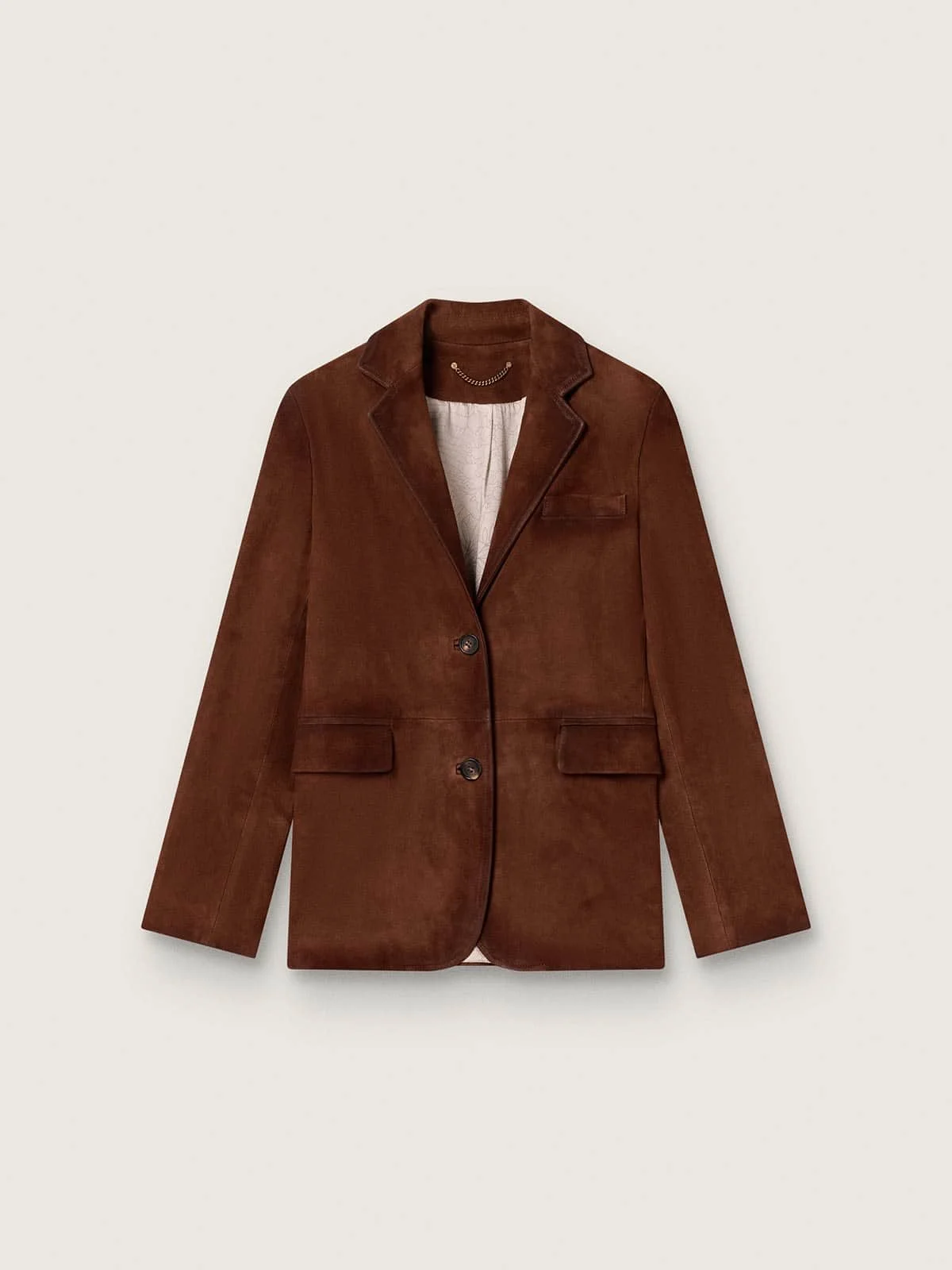 Women's jacket in brown waxed suede - 1
