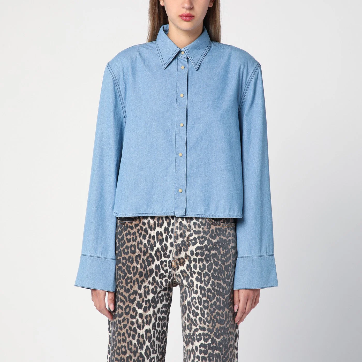 Blue denim shirt - 1