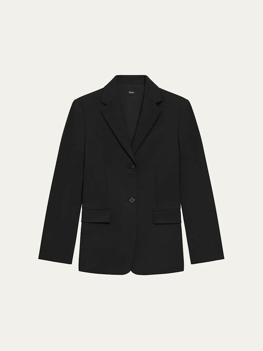 Traceable Wool Slim Single-Breasted Blazer - 1