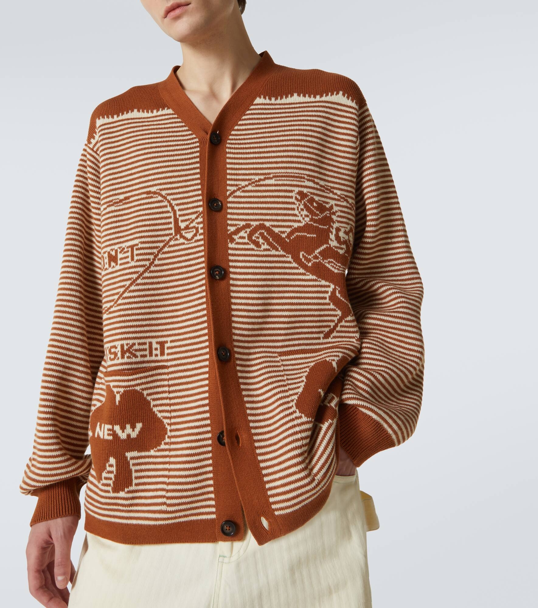 Buckaroo striped cotton cardigan - 5