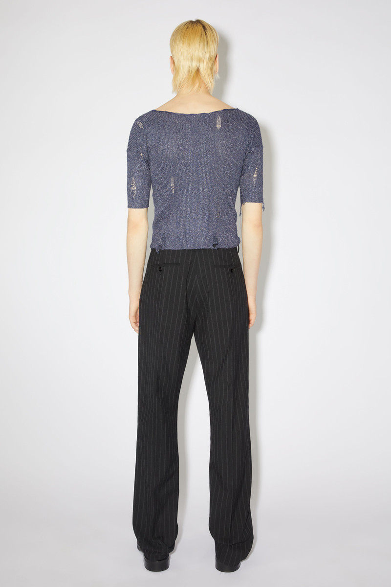 Tailored wool blend trousers - Black/grey 3