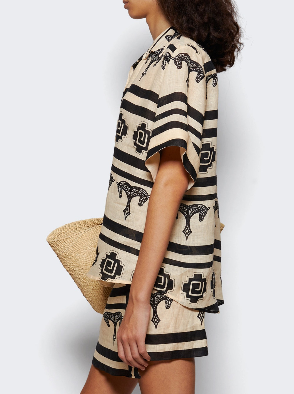 La Creciente Shirt Ecru And Black - 3