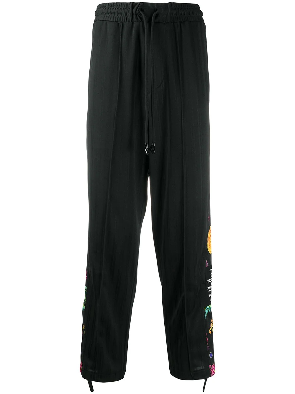 baroque print detailed track pants - 1