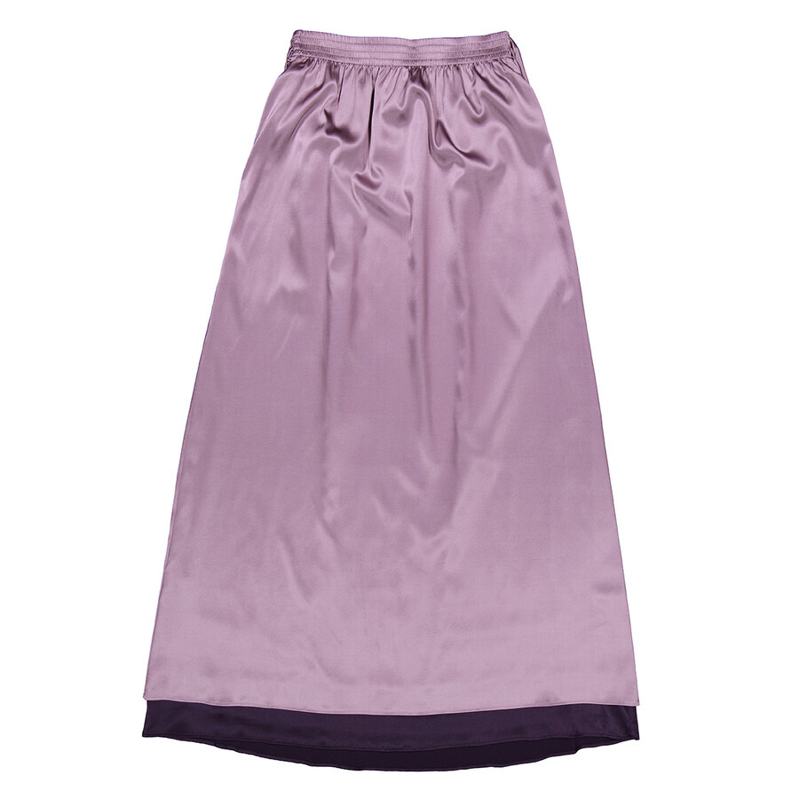 Emporio Armani Empire Waist Lavender Silk Maxi Skirt - 1