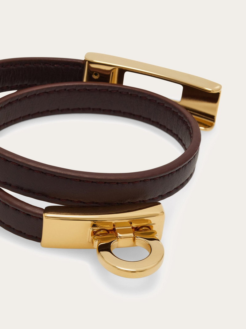 FERRAGAMO Gancini double twist bracelet - size 17 outlook