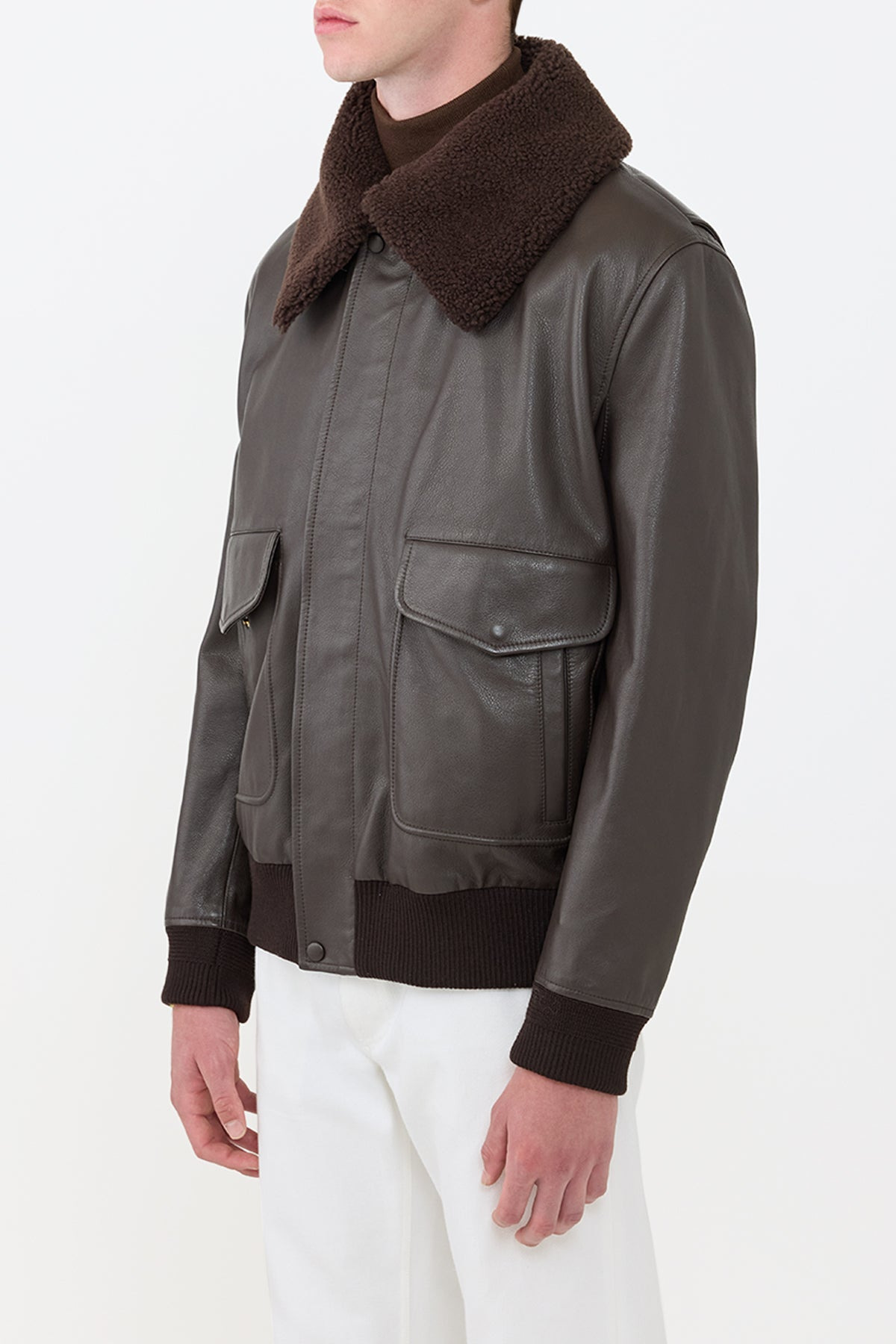 Grant Jacket in Chocolate Leather - 4
