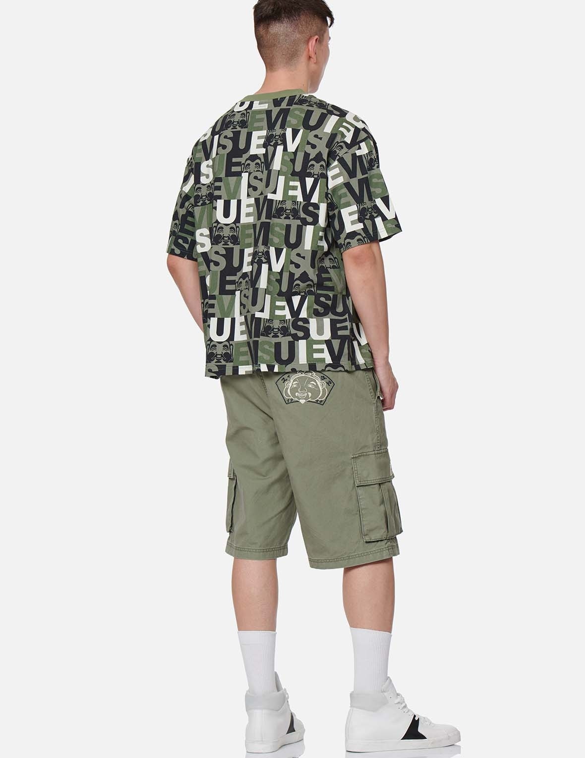 GODHEAD EMBROIDERY CARGO SHORTS - 5