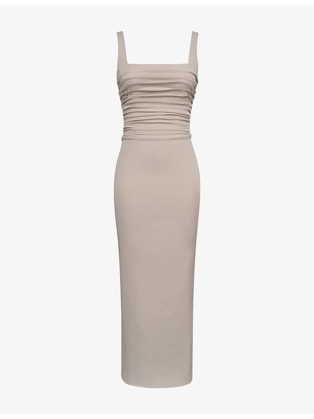 Calandra Ruched Stretch-Crepe Maxi Dress - 1