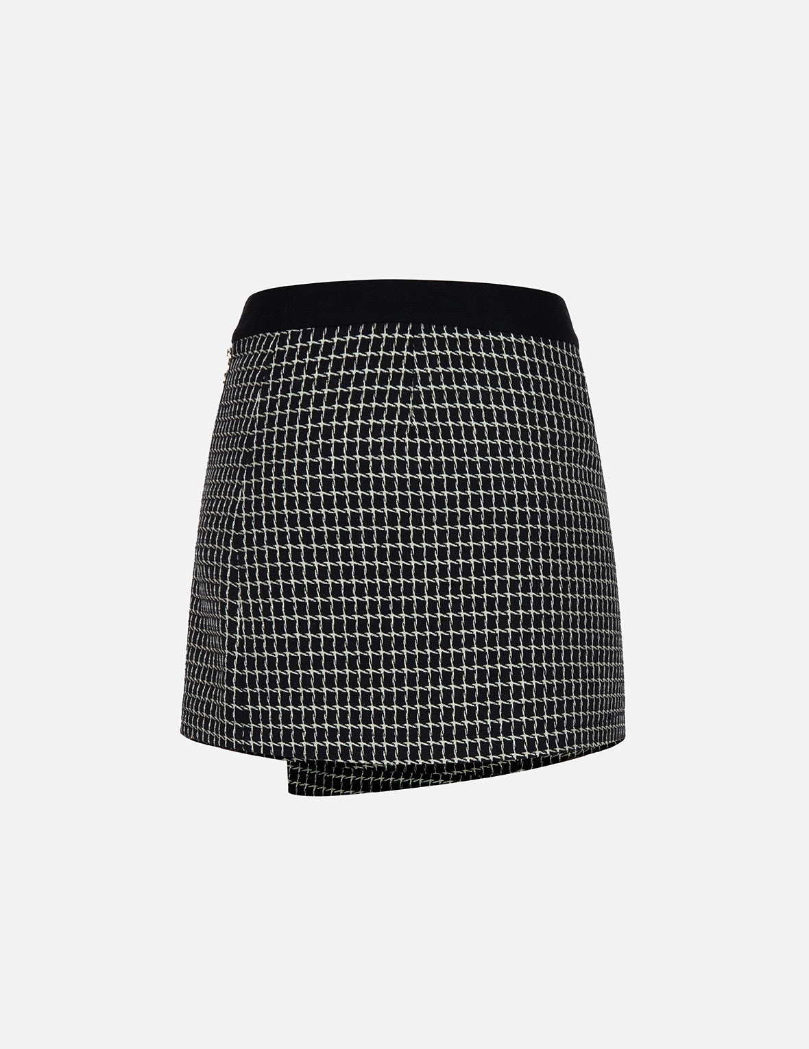 Metallic Wool Tweed Skirt - 2