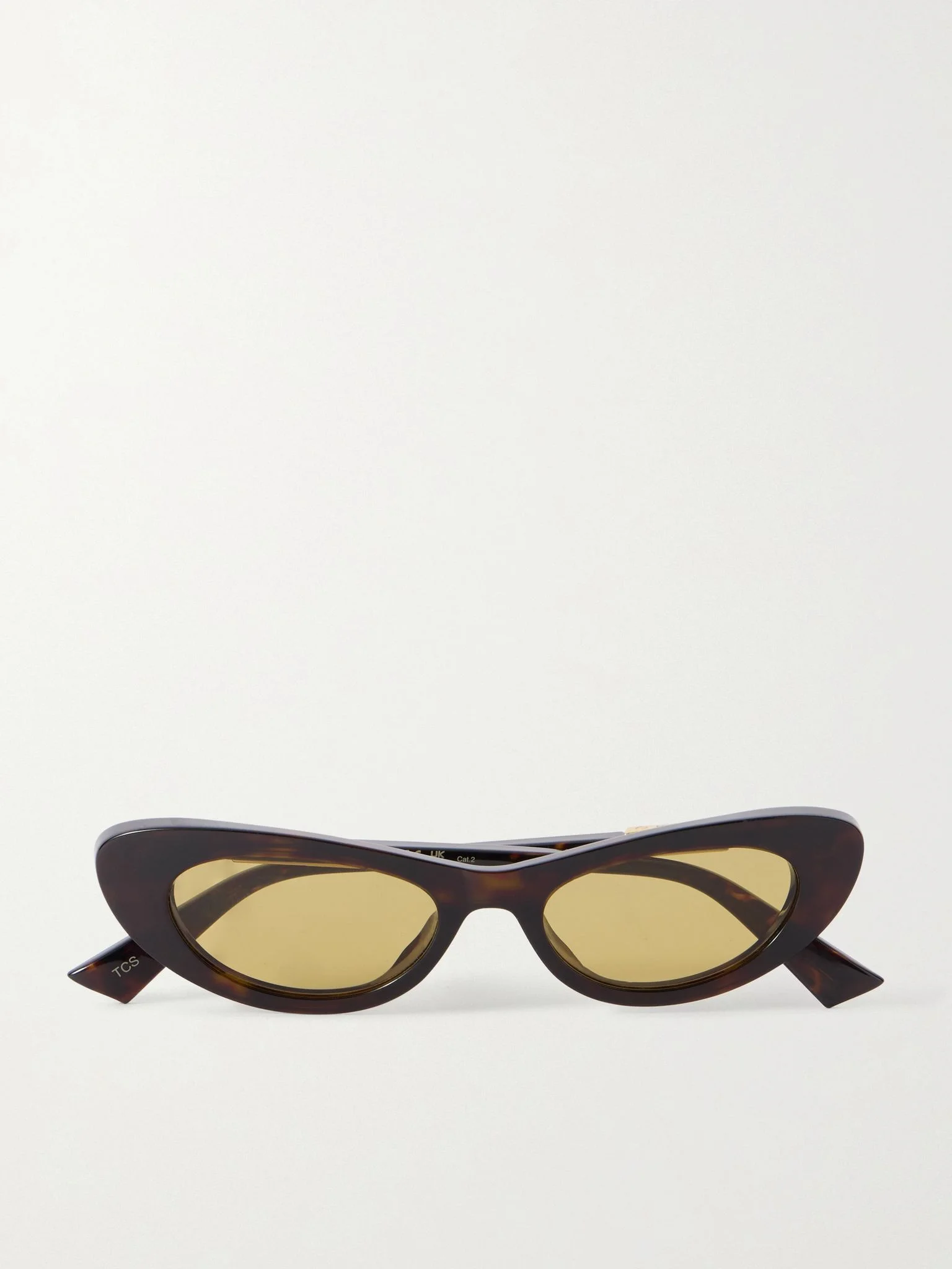 Ribbon cat-eye tortoiseshell acetate sunglasses Tortoiseshell - 1