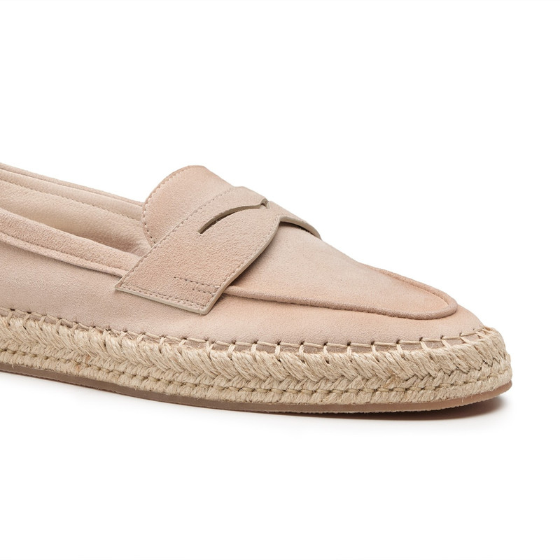 Women's beige suede espadrillas 6